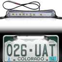 Xenon White LED License Plate Light, 12V DC Ultra Bright Assembly Replacement, Waterproof and Durable, Universal License Plate Light for Car Trailers RV Truck UTV ATV Boats.