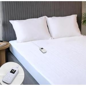 Sunbeam Heated Restful Mattress Pad, Twin, White