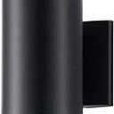 Kichler Cylinders 7" Outdoor Wall Sconce in a Black, 1-Light Exterior Wall Light, Cylinder Fixture, (7" H x 5" W), 9234BK