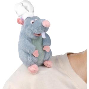Rat Plush Toy Shoulder Riding Magnet Toy Remy Chef Pel 6 inch