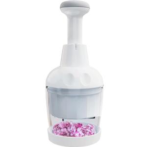 Pmpered Chef Food Chopper, Vegetable Chopper, Onion Chopper, Garlic Chopper, Nuts Chopper - Hand Chopper For Vegetables Salads, Fruits, Nuts. Dishwasher-safe, White, Easy to Clean