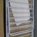 Honey-Can-Do Heavy-Duty Foldable Laundry Drying Rack  Portable Shoes & Clothes Rack for Indoor & Outdoor Use, Space-Saving Design, Easy to Fold Gullwing Design, Sturdy Metal, 50lb. Capacity, White