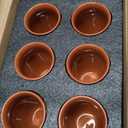 6Pcs 15oz Cantaritos De Barro,Dia De Los Muertos Vases Set,Terracotta Vase for Mexican Decor,Jarritos De Barro Mexicanos Pottery Cocktail Glasses for Tequila,Margaritas (Flowers)