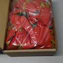 24 Pieces Christmas Glitter Flowers Poinsettia Artificial Xmas Flowers Wedding Christmas Tree New Year Ornaments (Red)