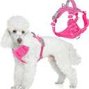 BARKBAY Dog Harness No Pull with ID Tag Pocket - Heavy Duty, Reflective, Easy Control for Large Dogs, Pink X-Small (Chest:15.5-19.5)