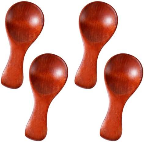 16pcs Small Wooden Spoons, Mini Condiment Spoons Tiny Miniature Wooden Serving Utensils for Spices Sauces Sugar Honey