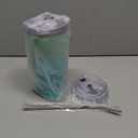 BJPKPK 30oz Stainless Steel Tumbler Color Block Insulated Tumblers Cup with Lid and Straw, Double Walled Travel Coffee Mug,Mint