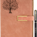 Fanery Sue Tree of Life Refillable Writing Journal for Women&Men Faux Leather Hardcover Notebook A5 College Ruled 200 Lined Pages Lay-Flat Personal Diary with Pen&Magnetic Buckle (Tree of Life-blue)