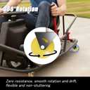 2 Pack Complete Caster Wheels Assembly Fit for Razor Crazy Cart XL DLX, 360 Widen Caster Wheel, Plug and Play, 70mm 50mm