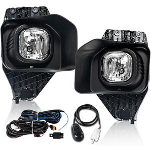 PIT66 Front Bumper Fog Light, Compatible with 2011-2016 Ford F250 F350 F450 F550 Super Duty Fog Lamps with Harness Clear Lens FO2592230 faros Antiniebla, Neblineros para Autos Delantero