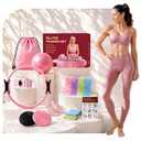 Chobokiang Pilates Kit for Women, Home Workout Equipment Set with Ring, Ball, Resistance Bands, Core Sliders & Ankle/Wrist Weights, Pilates Essentials Kit for Full Body Sculpt, Fat Burn & Beginners