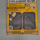 ELEAD 31-Piece Hex Key Set - Allen Wrench Set, SAE and Metric Allen Keys MM(0.7mm-10mm) SAE(0.028"-3/8) Heat-Treated, Torque Handle, High Leverage, Long & Short Keys, Easy Organization