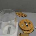 7.5L/5L Grain Storage Tank Dispenser with Base+Valve+Cup Glass Rice Cereal Bean Flour Container Dry Food Organizer with Lid+Stand for Home Kitchen Pantry Store Clear (5L/Round Base)