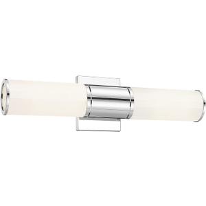Bathroom Light Fixtures, 2-Light Vanity Lights for Mirror with Milk Glass Shade, Chrome Up and Down Wall Sconces for Bathroom Bedroom Hallway, VL834-CH-ML