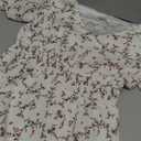 Gardenwed Chiffon Floral Dresses Summer Midi Wedding Guest Dress V Neck for Women Elastic Waist (Large, White Small Flower)