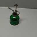 OFFIDIX Glass Plant Mister, 6.3 Inches Tall Vintage Style Spritzer Bronze Plastic Top Pump One Hand Watering Can Indoor Plant Spray Bottle for Garden, Plants, Cleaning (Dark Green)