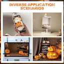 Ghostees Mystery Phone Buddy, Stick-On Halloween Ghost & Pumpkin Phone Topper, Halloween Cute-Ghost Phones Charm Cute Cling Decoration For All Smartphone(6Pcs)