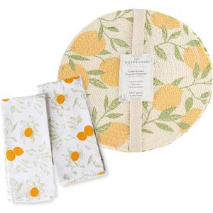The Fine Living Co. Lemon Print Kitchen Towel (18x28 inches 1 Pack