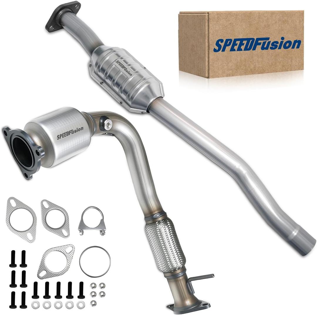 Front & Rear Catalytic Converter Compatible with Chevrolet Captiva Sport 2012-2015, Chevrolet Equinox 2010-2014, GMC Terrain 2010-2014 2.4L L4 Catalytic Convertor 644015 (EPA Compliant)