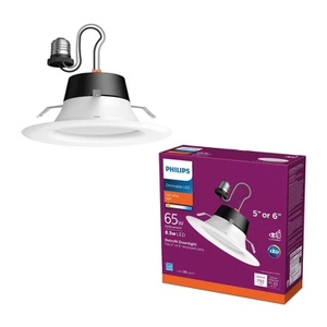 Philips 65-Watt 4 in. Soft White (2700K) Warm Glow Dimming Effect Dimmable Retro