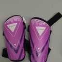 Shin Guards Soccer Kids Youth, CE Certified Airsfish Shin Guard Protection Gear for 2-18 Years Old Boys Girls Teenagers High Impact Resistant Breathable Comfortable 1 Pair 4 Sizes (XX-Small, Purple)