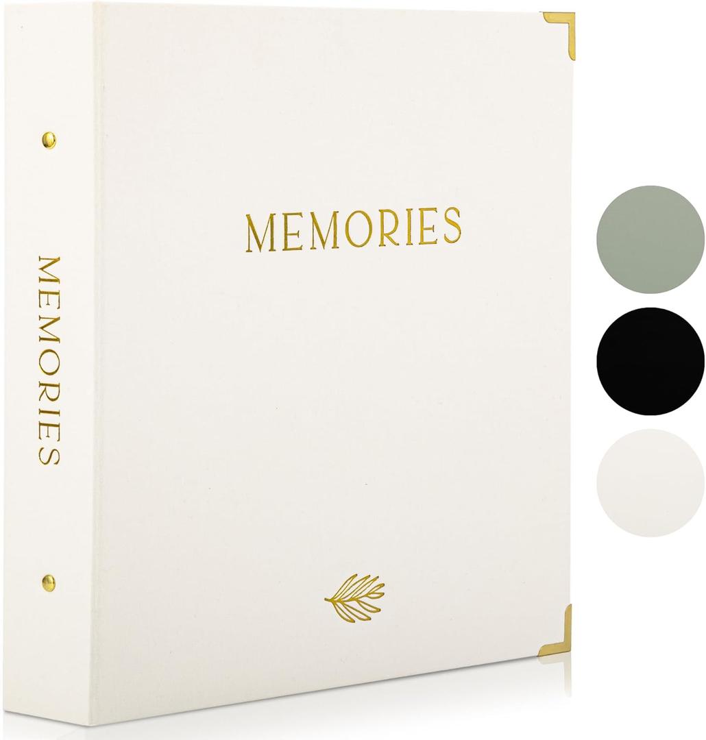 Beautiful Linen Photo Album For 4x6 Photos - Safely Holds Up To 500 Pictures of Unique Memories - The Perfect Large Photo Book To Store All Pictures of Treasured Family, Baby or Wedding Moments (Beige)