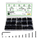 1200 Pcs M3 Countersunk Screws Screws Assortment kit Flat Head Screws Machine Screws Phillips Bolts Nuts Washers Assortment Kit with Screwdriver for Electronics, Machinery - M3x6/8/10/12/16/20/25/30mm