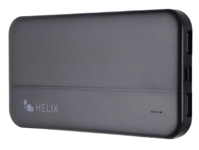 Helix 10,000 mAh Power Bank with Dual USB-A Ports - Black