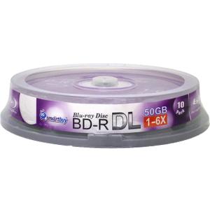 Smart Buy 10 Pack Bd-r Dl 50gb 6X Blu-ray Double Layer Recordable Disc Blank Logo Data Video Media 10-Discs Spindle