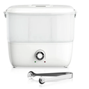White Square Towel Steamer with Towel Clamp