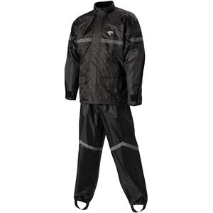 Nelson Rigg Stormrider Rain Suit; 100% Waterproof, Pants and Jacket Included with Reflective Striping (Black, Medium)
