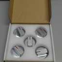 AMI PARTS DG94-03500A/Z Fit for Samsung Gas Stove Knob Replacement (5PCK) and DG94-04167 DG94-03500U Gas Stove Knobs-Models NX60T8111SS NX60T8311SS NX60T8711SS for Samsung Oven Stove knobs (Silver)