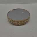 Elegant Gold Mirrored Cake Stand - Premium Crystal Glass Display with Sturdy Iron Base, Perfect for Weddings and Special Events