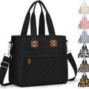 Insulated Lunch Box for Women & Men - Large Thermal Lunch Bag Women with Removable Shoulder Strap, Reusable Lunch Cooler Tote Bags Purse for Adults Work, Picnic, Hiking, Beach, Travel, MediumBlack