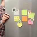 4-Pack Vintage Fridge Magnets Frame 3D Epoxy Flowers, Handmade Resin Magnetic Picture Frame Decor (White)