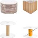 20 Sets Paper Sewing Spools, Empty Paper Thread Spools 4 Sizes, Removable Empty Wire Spools Paper Sewing Spools for Embroidery Thread Yarn Ribbon Crafts Sewing