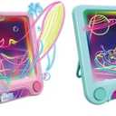 Magic LED Drawing Board for Kids, Light-Up Tracing Pad with 3 Double-Sided Cards & 4 Washable Markers, Glow Doodle Arts & Crafts Toy for Ages 3+