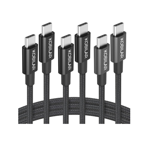 Kobilar USB C to USB C Cable,60W 3A Fast Charging USB C Charger Cable 3 Pack(3.3+5+6.6ft),Type C to Type C Cable for iPhone15/15Pro/16Plus/16ProMax/ipad Air 4/iPad Pro2022/Samsung S23