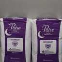 Poise Overnight Incontinence & Postpartum Pads for Bladder Leaks, 8 Drop Extra Coverage, 72 Count (2 Packs of 36)