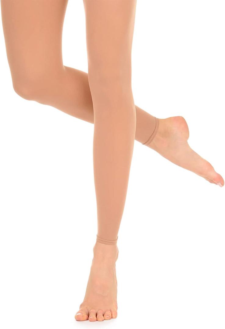 Danskin Women's Microfiber Footless Tights (Beige)
