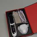 Go Brush Pro Hair Straightener  Cordless Comb with Base Negative Ion, 6000mAh Fast Heating & Portable Travel Design, Rechargeable Brush for Straightening and Curling (White-1Pcs)