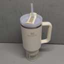 STANLEY Quencher H2.0 Tumbler with Handle and Straw 40 oz | Flowstate 3-Position Lid | Cup Holder Compatible for Travel | Insulated Stainless Steel Cup | BPA-Free | Cream 2.0