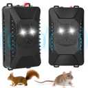 Rodent Deterrent for Cars,2 Pack Car Rodent Repellent Under Hood with Ultrasonic and Strobe Light to Keep Rodents Squirrels Out of Car,Battery Operated Rodent Repellent for Car Engines RV Garage