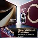 CASEKOO Wine Red Designed for iPhone 16 Pro Case with Spin Magnetic Stand [16FT Military Protection] [Non-Slip Edge] [Fit for MagSafe] MagicStand 360 for iPhone 16 Pro case with Stand 6.3''