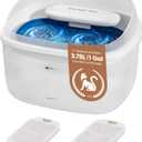 Gardner Pet Cat Fountain 1 Gallon, Vortex Dog Water Fountain, Ultra Quiet Automatic Cat Fountain with Filter, Transparent Tank, Splash-Proof, Easy to Clean,Without Adapter (White)
