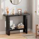 Modern Console Tables with Storage, Narrow Entryway Table for Hallway, Behind The Couch Sofa, Entrance Table with Shelves for Living Room, Foyer, Black