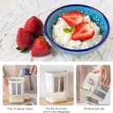 Greek Yogurt Strainer, 1100ml Multi Yoghurt Maker Strainer with Fine Mesh Bag & Lid for Thick Greek Yogurt, Soybean Milk, Kefir, Berries, Soup, Fruit Juice, Coffee