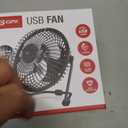 GPX Mini 4" USB Personal Fan, Compatible with Computers, Laptops, Portable Chargers, Black (AU25B)