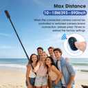 Remote for insta360 GO Ultra/X5/X4 Air/X3/Ace Pro 2 Mini Ring Control for Gopro Hero 13 12 11 Max 2 for DJI Osmo Action 6 5 360 Accessories Phone Wireless Remote