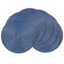 Leetaltree Round Placemats Set of 4 - Washable Woven Non-Slip Round Table Mats,15-Inch Heat Resistant Table Placemats,Beige